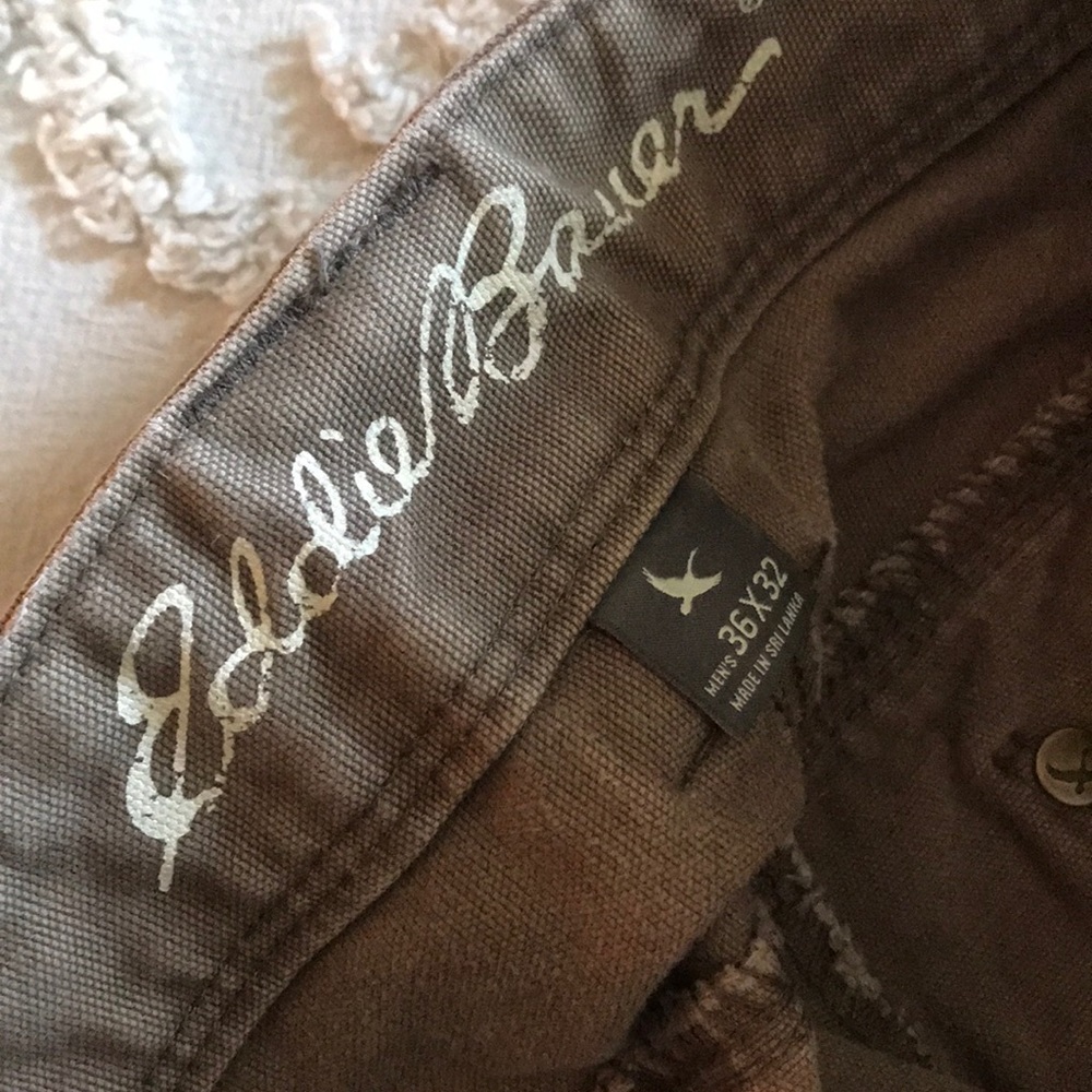 Eddie Bauer boot cut 36 x 32 dark khaki work pants